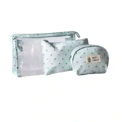 Cosmetiquera X 3 Und Colores Sintetico Pvc Regalo Madre