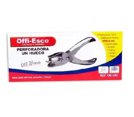 Perforadora Offi-esco 1 Hueco Metálica Ref Oe-340