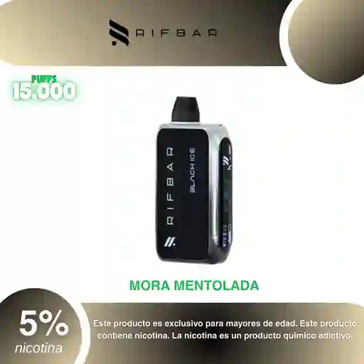 Vape Rifbar Turbo X 15.000 Pufs, Black Ice 5%