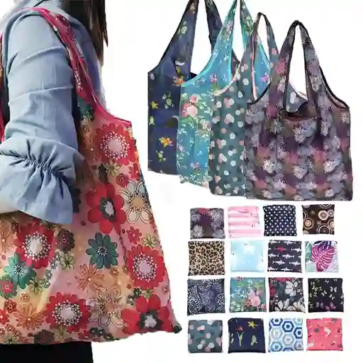 Bolso Bolsa Multiusos Mercado Playa Ecológica Tela Plegable