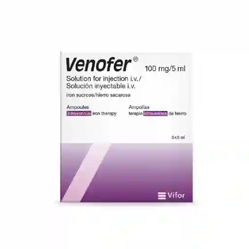 Venofer 100 Mg/5 Mg 5x 5 Ml Ampolla