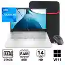 Portatil Hp 0533la Celeron Ssd 256gb Ram 8gb 14" Hd Win 11 Mas Funda Y Mouse Inalambrico