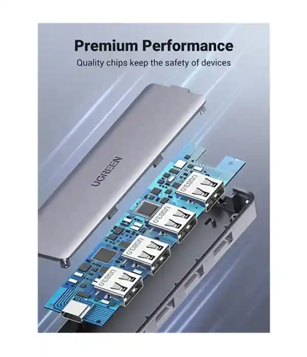 Hub Multipuerto Ugreen 5 Gbps Usb-c A 4 Puertos Usb 3.0 Y Pd