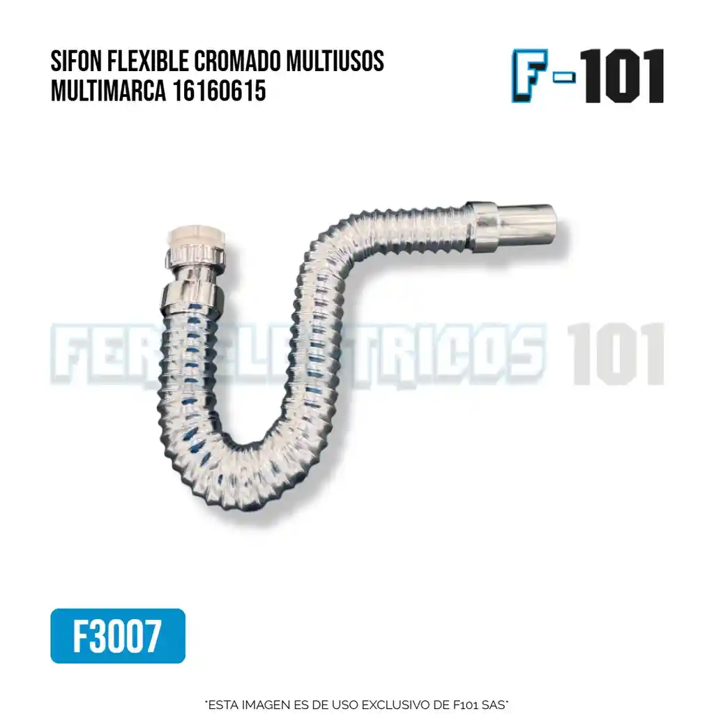 Sifon Flexible Cromado Multiusos Multimarca