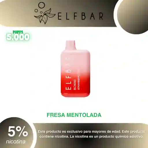 Elf Bar Bc 5.000 Pufs, Strawberry Ice 5%
