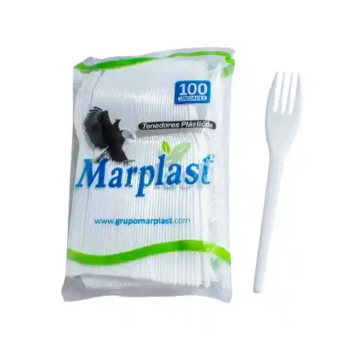 Tenedor Blanco Marplast X 100und