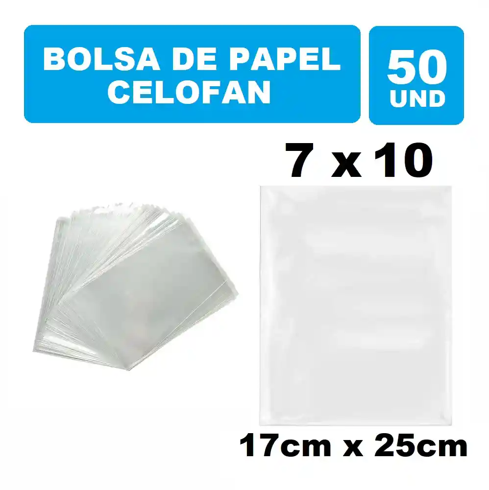 Bolsa Celofán 7x10 Por 50und