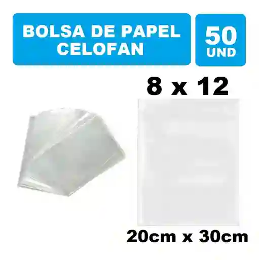 Bolsa Celofán 8x12 Por 50und