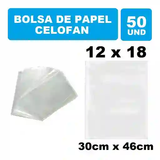 Bolsa Celofán 12x18 Por 50und