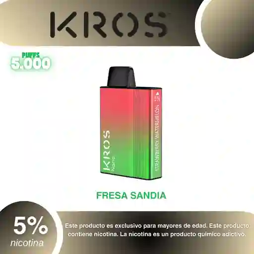Vape Kros Nano 5.000 Pufs, Strawberry Watermelon 5%
