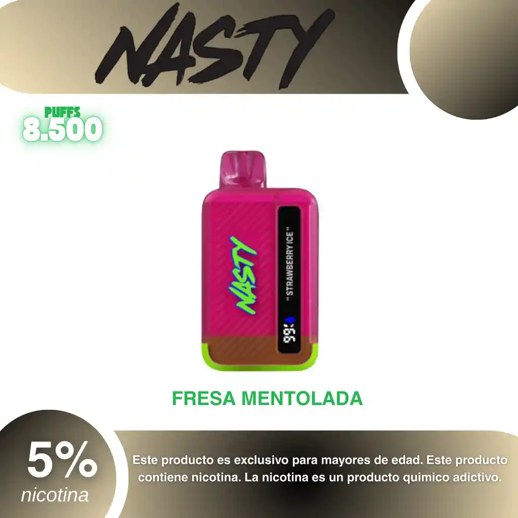 Nasty Bar 8.500 Pufs, Strawberry Ice 5%