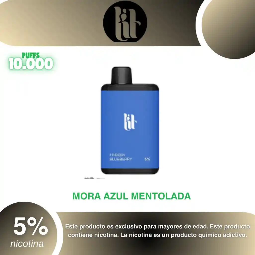Lit Vap3 10.000 Pufs, Frozen Blueberry 5%