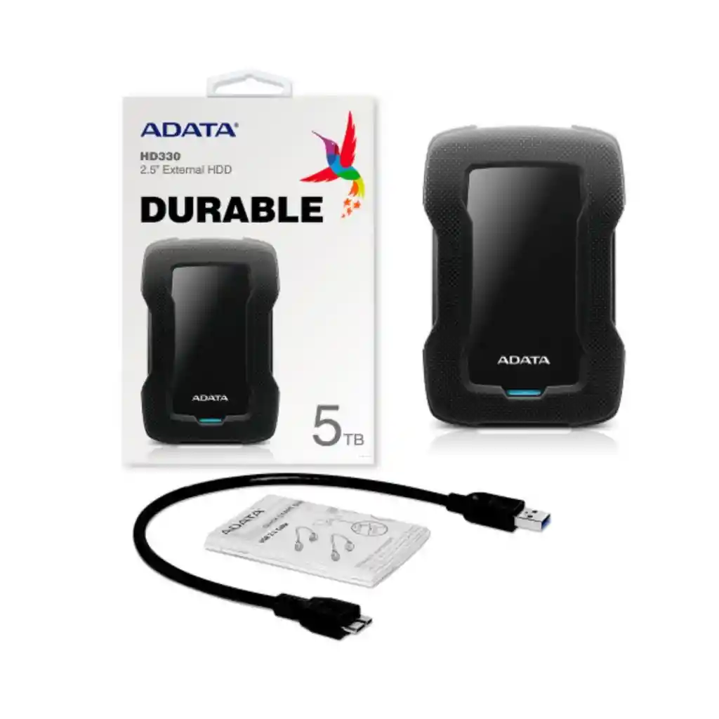 Disco Duro Externo Adata Hd330 5tb Usb 3.1 Negro