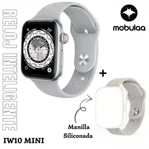 Reloj Inteligente Smartwatch Bluetooth Mobulaa Iw10 Mini Plateado 41mm