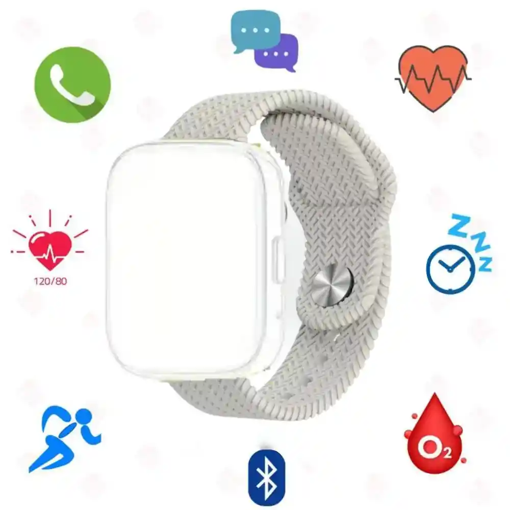 Reloj Inteligente Smartwatch Bluetooth Mobulaa Iw10 Mini Plateado 41mm
