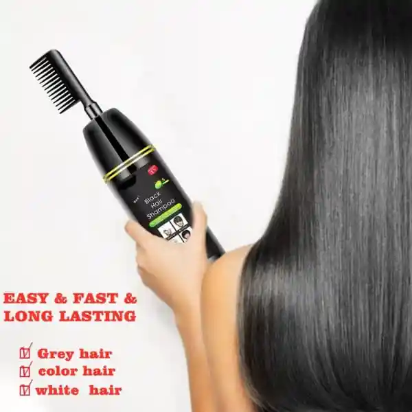 Solbol Shampoo Mágico Para Teñir El Cabello Color Negro