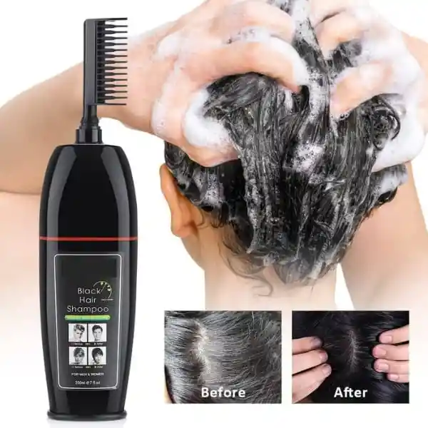 Solbol Shampoo Mágico Para Teñir El Cabello Color Negro