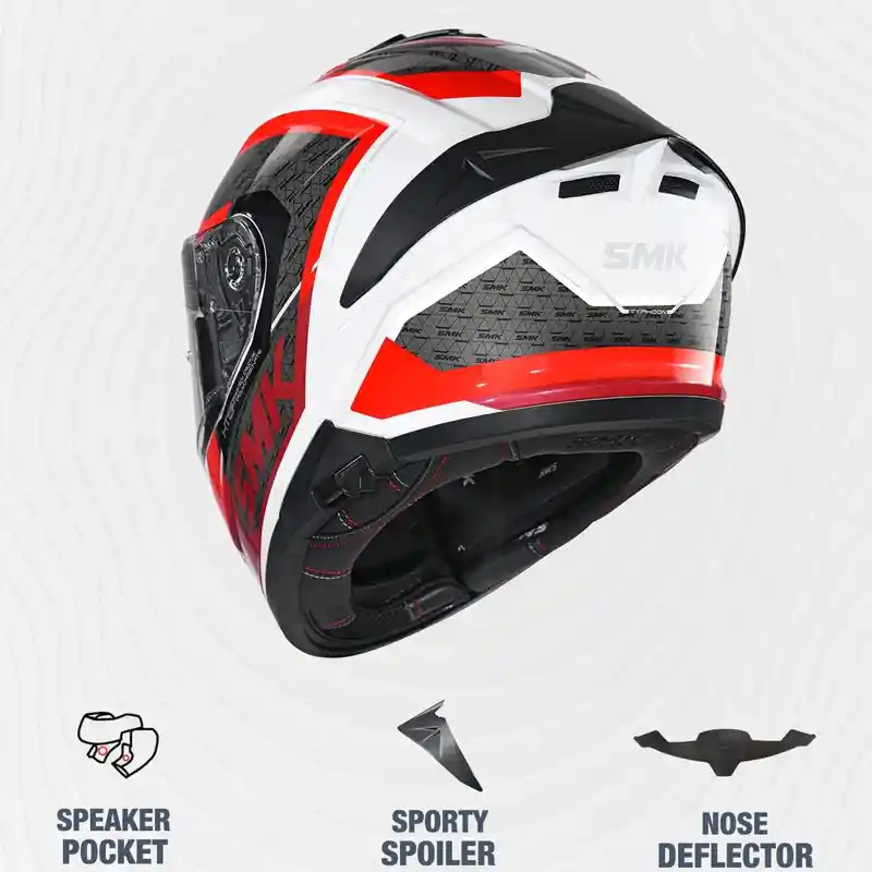 Casco Integral Smk Typhoon Doble Visor Gafas Certificado Disponible Talla S