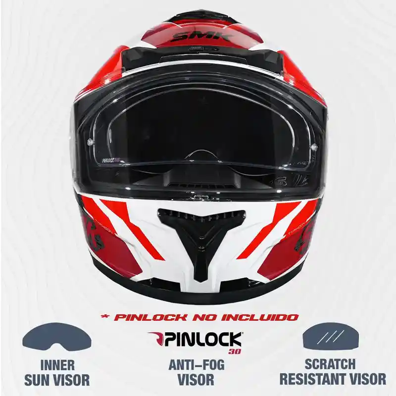 Casco Integral Smk Typhoon Doble Visor Gafas Certificado Disponible Talla S