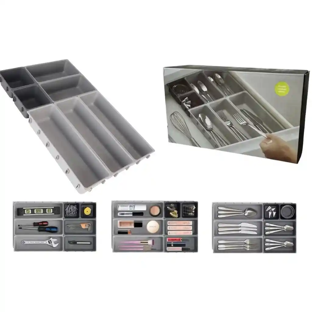 Organizador De Bandejas Y Cajones Para Cubiertos Plástico