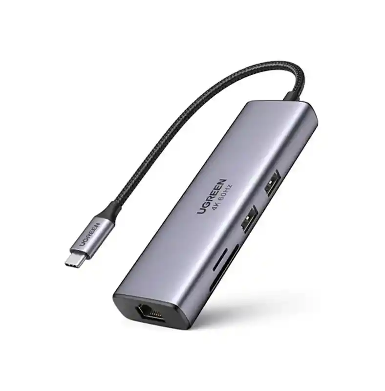 Hub Multipuerto Ugreen 7 En 1 Hdmi 4k Gigabit Usb 3.0 100w