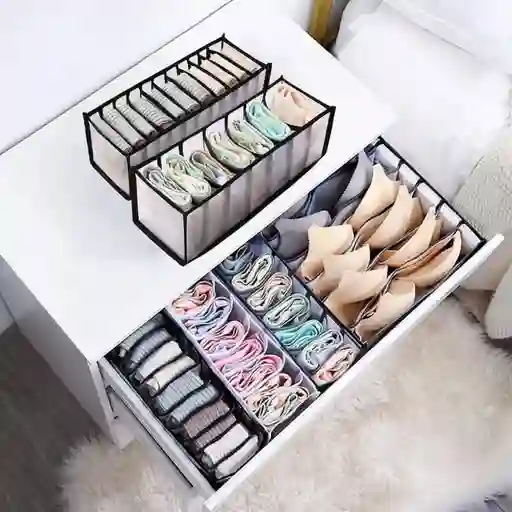 Organizador De Ropa Interior Set X3 Plegable Con Divisiones