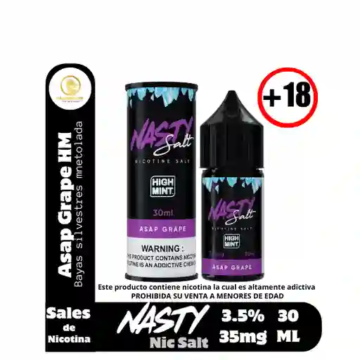 Asap Grape High Mint Salt Nic 3.5%