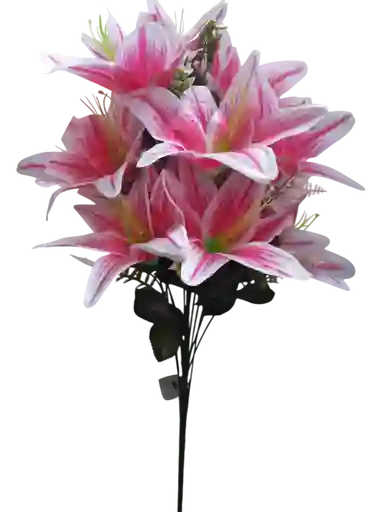 Ramo Arreglo Bouquet De Lirio 13 Flores Artificiales