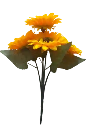 Ramo Arreglo Bouquet De Girasol 5 Flores Artificiales
