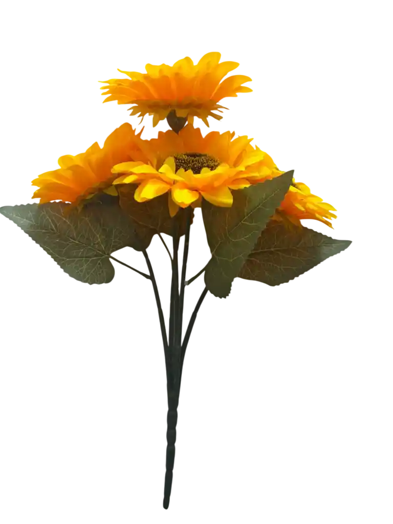 Ramo Arreglo Bouquet De Girasol 5 Flores Artificiales