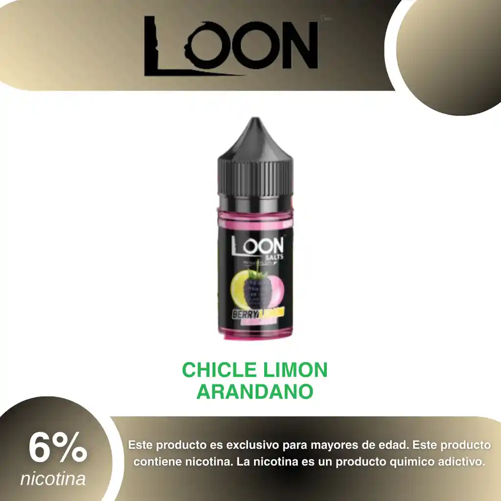 Loon Salt 30 Ml Berry Lemon Bubblegum 6%