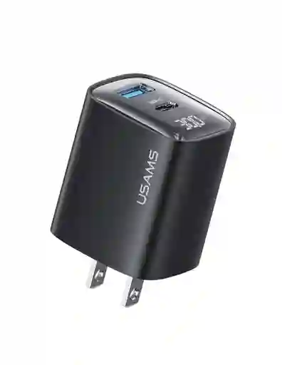 Cargador Dual De Pared Cc230 Usams Carga Rápida 30w Negro