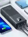 Bateria Portatil 30,000 Mah 65w Usams Con Cable Tipo C Pd 100w 1.2m Negro