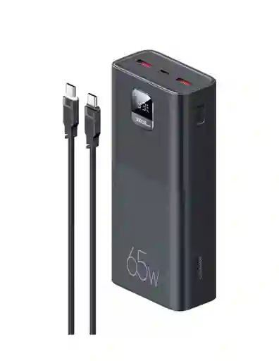 Bateria Portatil 30,000 Mah 65w Usams Con Cable Tipo C Pd 100w 1.2m Negro