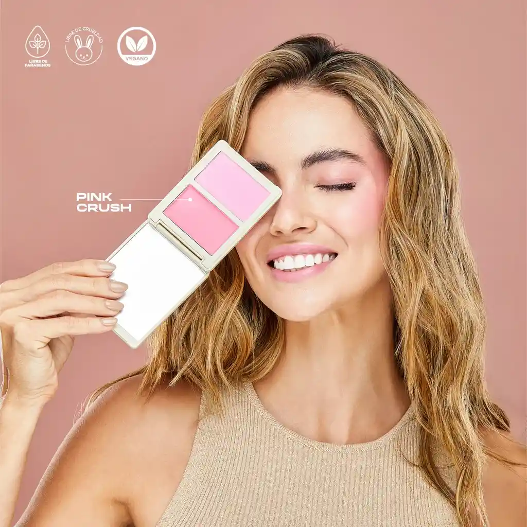 Atenea Blush Cream And Powder Tono Pink Crush