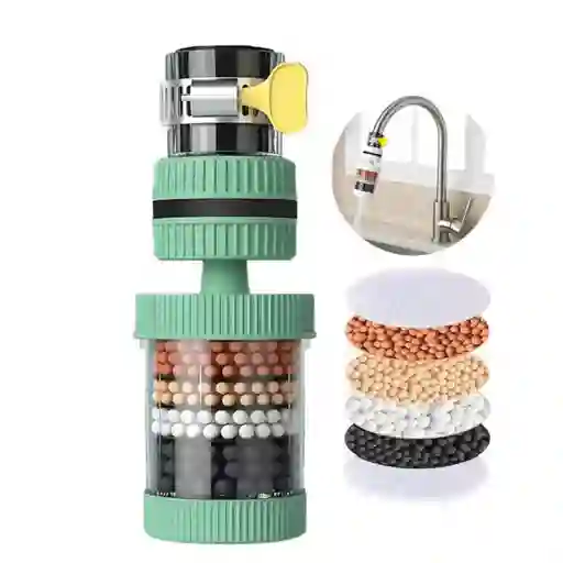Filtro Purificador De Agua 4 Capas Grifo Ahorrador Giratorio