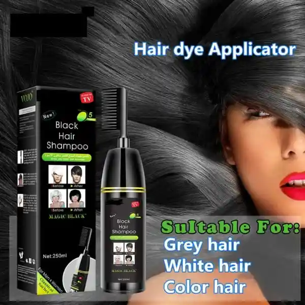 Solbol Shampoo Mágico Para Teñir El Cabello Color Negro