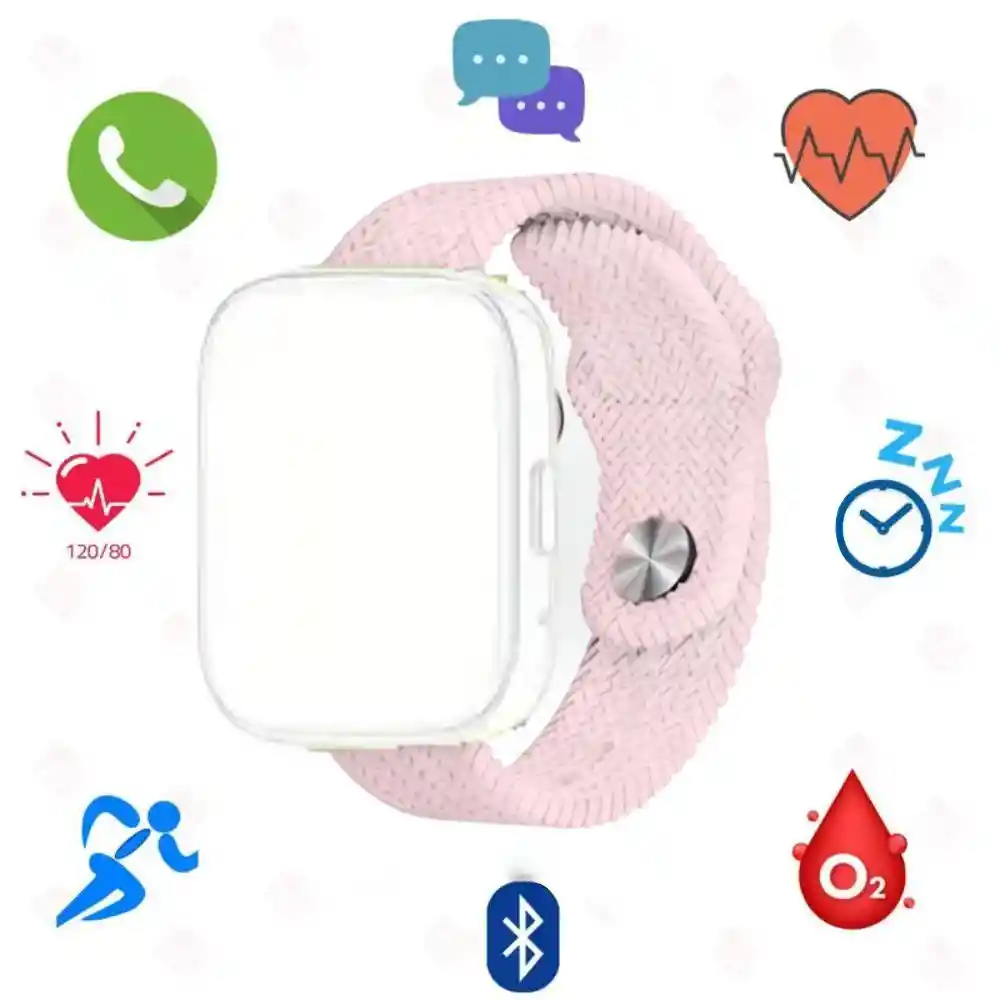 Reloj Inteligente Smartwatch Bluetooth Mobulaa Iw10 Mini Rosado 41mm