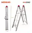 Escalera Plegable Tijera No Ocupa Espacio Práctica Aluminio Resiste 150kg 8 Peldaños