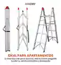 Escalera Plegable Tijera No Ocupa Espacio Práctica Aluminio Resiste 150kg 8 Peldaños
