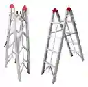 Escalera Plegable Tijera No Ocupa Espacio Práctica Aluminio Resiste 150kg 8 Peldaños