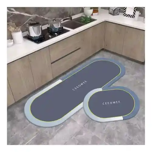 Tapete De Hogar Cocina Baño Secado Rápido Absorbente Antideslizante Innovo Home 40 X 120 Cm