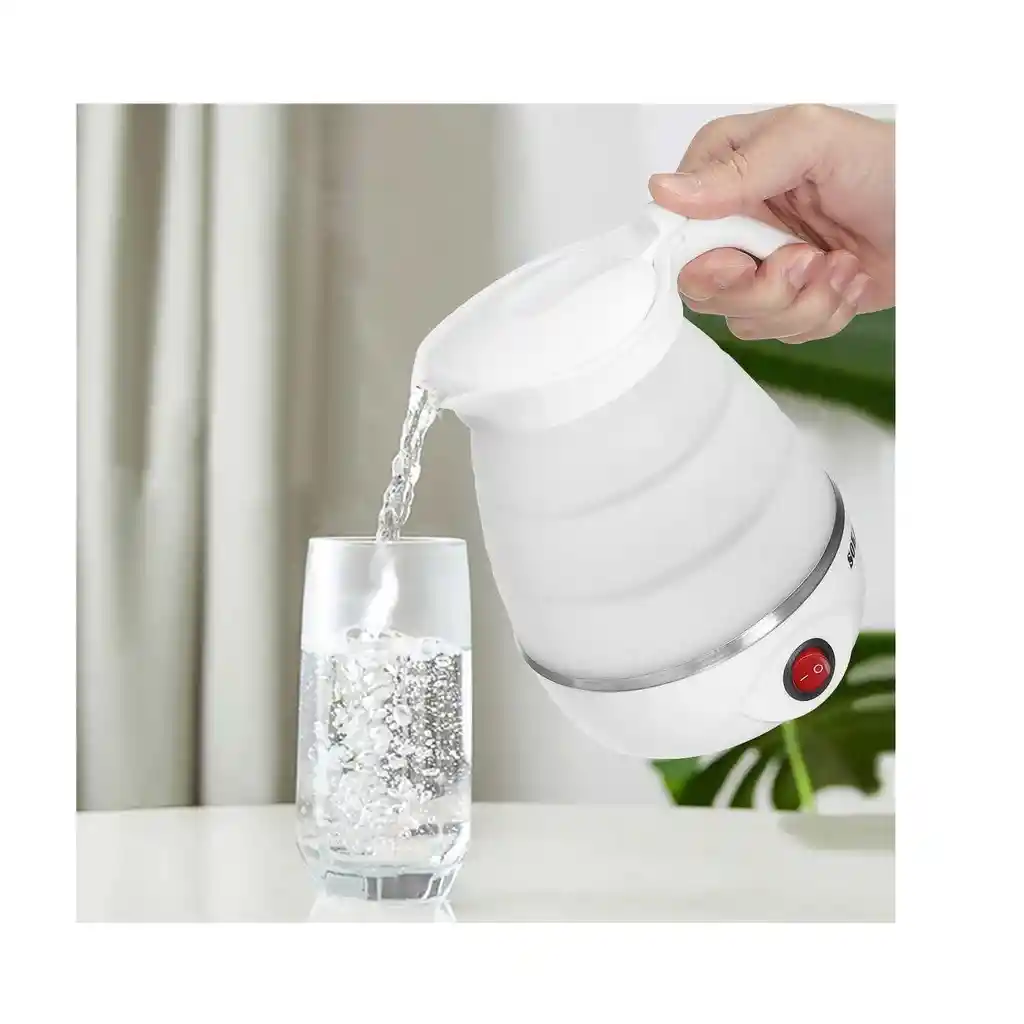 Hervidor De Agua Plegable Tetera Portátil Calentador 600ml