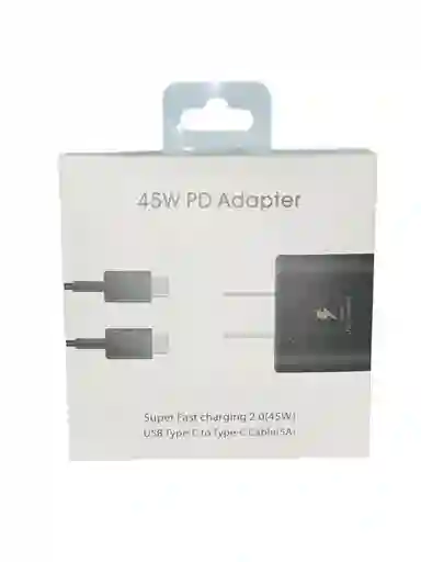Cargador Rápido 45w Usb-c Pd – Super Fast Charging 2.0 Con Cable Tipo-c A Tipo-c (5a)