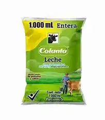 Leche Colanta Entera Bolsa 1lt