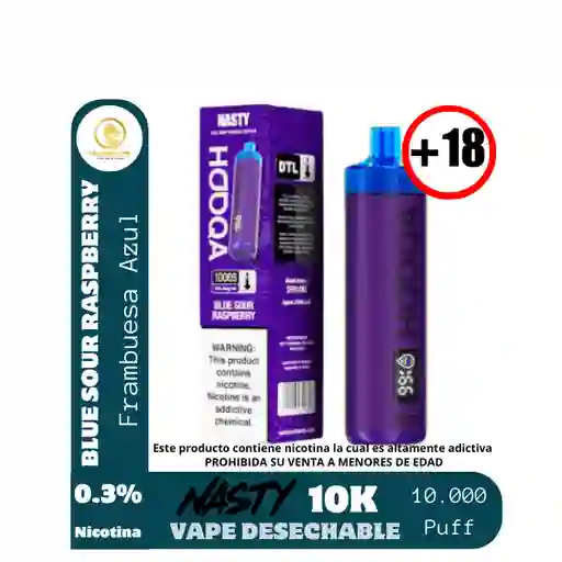 Frambuesa Azul 10.000 Caladas - Hooqa