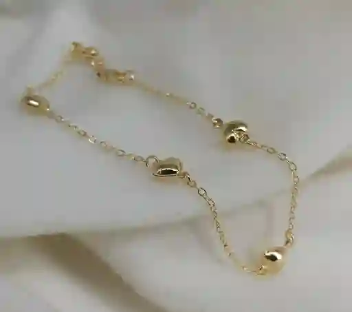 Tobillera Corazones