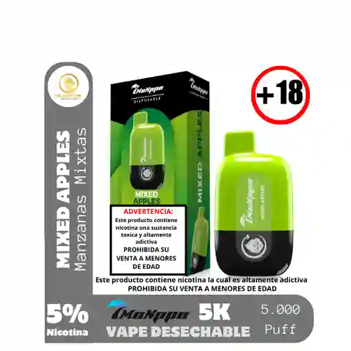 7monppo 5k-7k Vaporizador Desechable Manzanas Mixtas