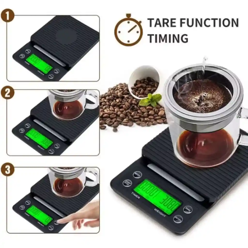 Pesa Alimentos Bascula Gramera Digital Balanza Cafe Coffe Mn02