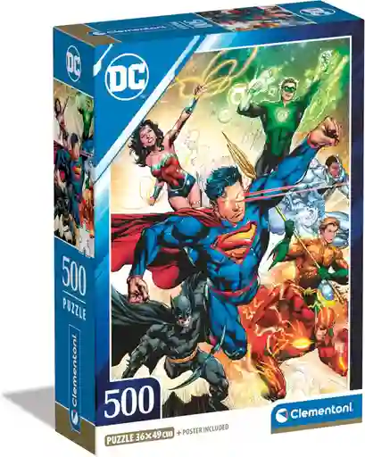 Rompecabezas 500 Piezas Superhéroes Dc Comics Clementoni
